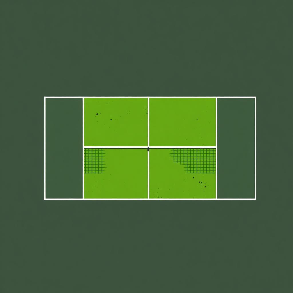 Arte de la cancha de pádel vista desde arriba